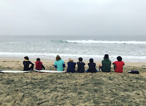 PHOTO COURTESY OF @millikansurfteam: Millikan surf team members out on the beach.