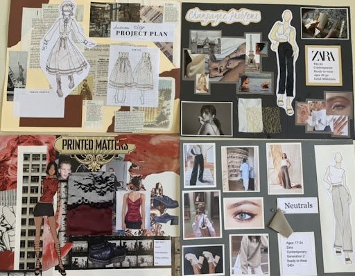 PHOTO COURTESY OF Advanced Fashion Students:
Here are a few mood board that  the advanced fashion students have created in preparation for the spring fashion show