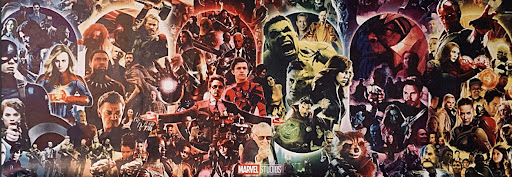 Photo courtesy of Cali Tirado: A poster of the heroes from Avengers: Infinity War and Endgame
