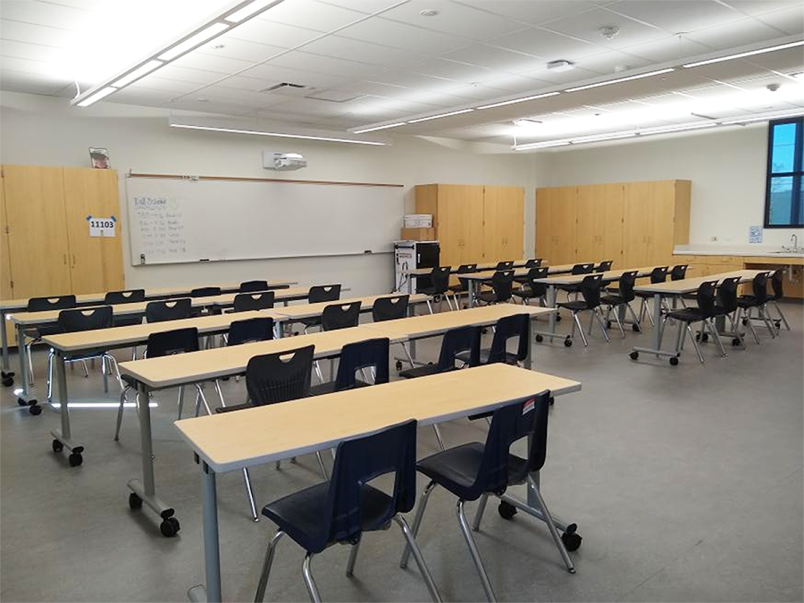 One of the new classroom that students are using (Room 1103)