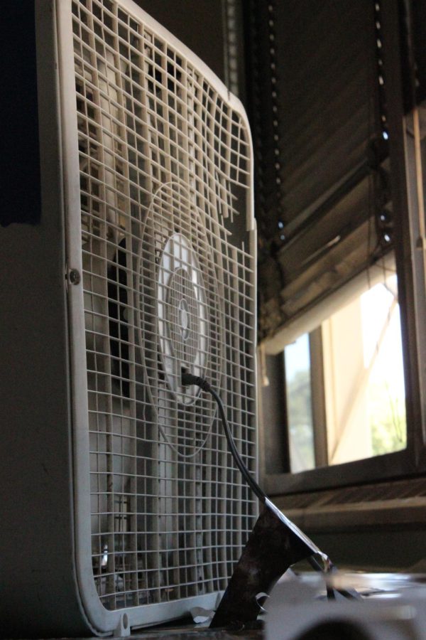 One of the many fans in Millikan classrooms across campus. 
Photo Courtesy: Alani 