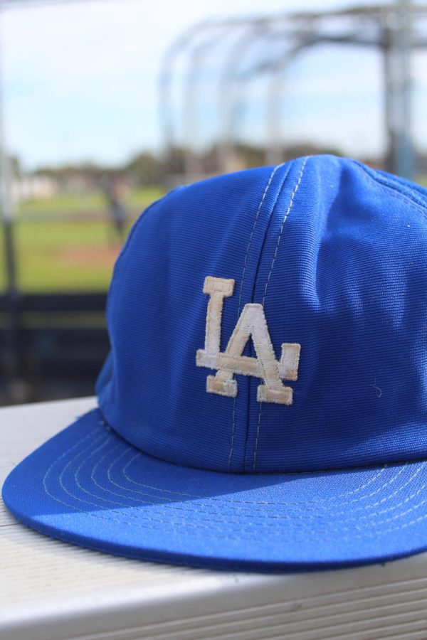 Photo of a common cap worn by Dodger fans. Picture taken on Millikans baseball bleachers.