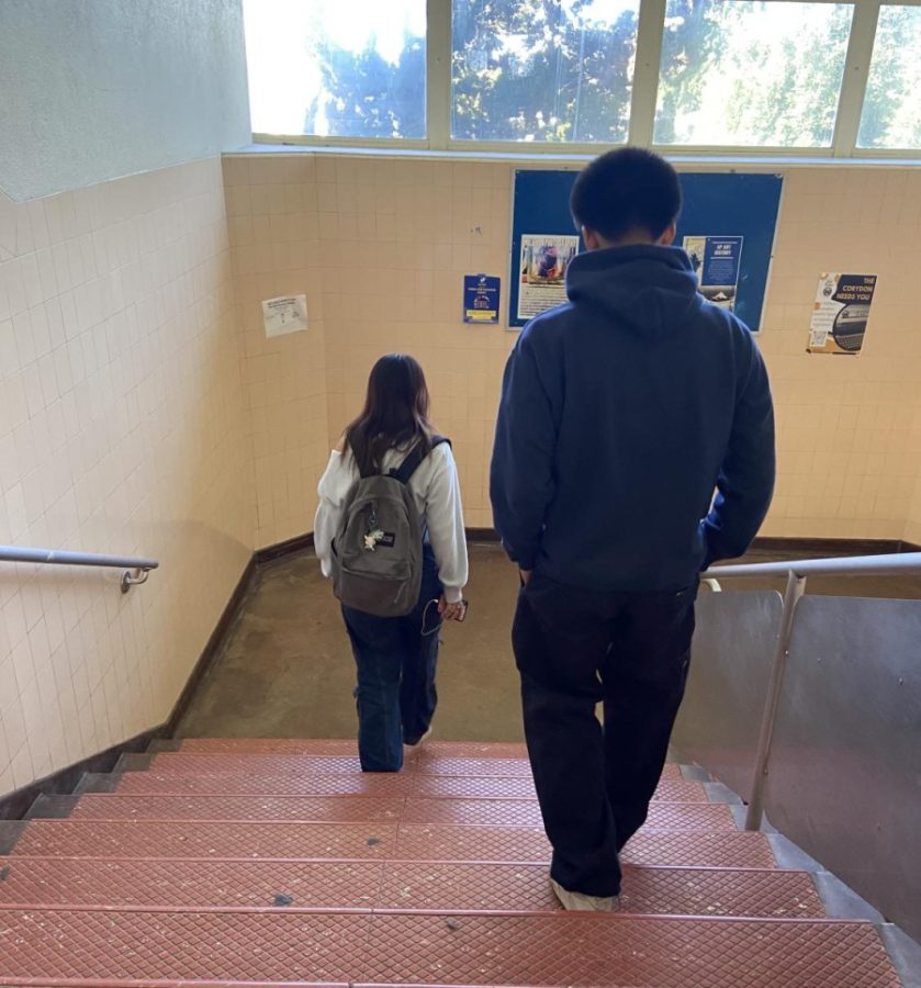 Upstairs classrooms can take longer to get to, especially when its crowded.