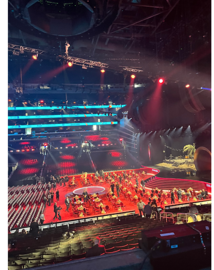 The+view+from+an+attendees+seat+at+the+Grammys.+