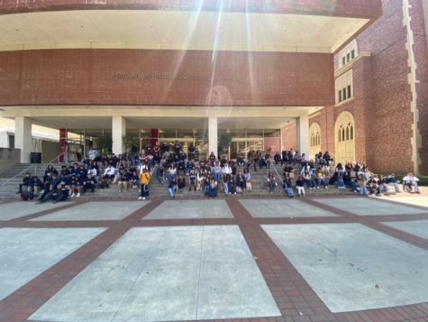 All MBA students gathered together. 