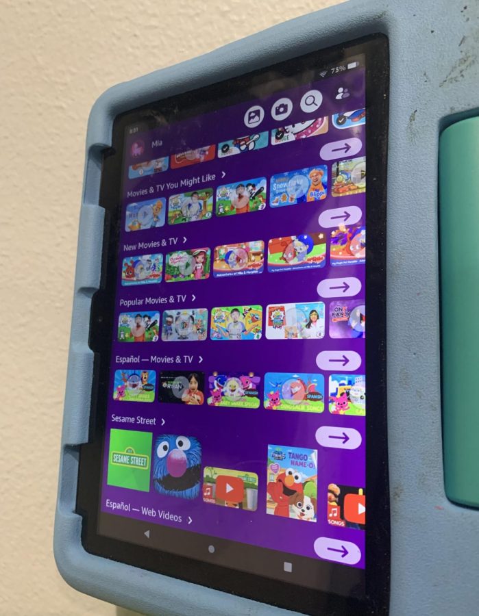 A picture of a childs tablet.