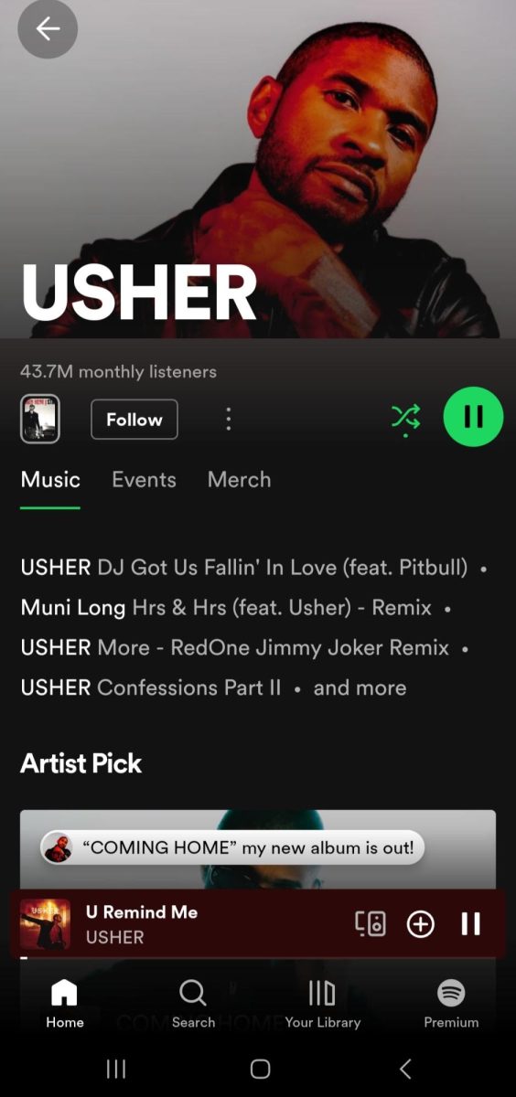 Photo of Ushers Spotify page