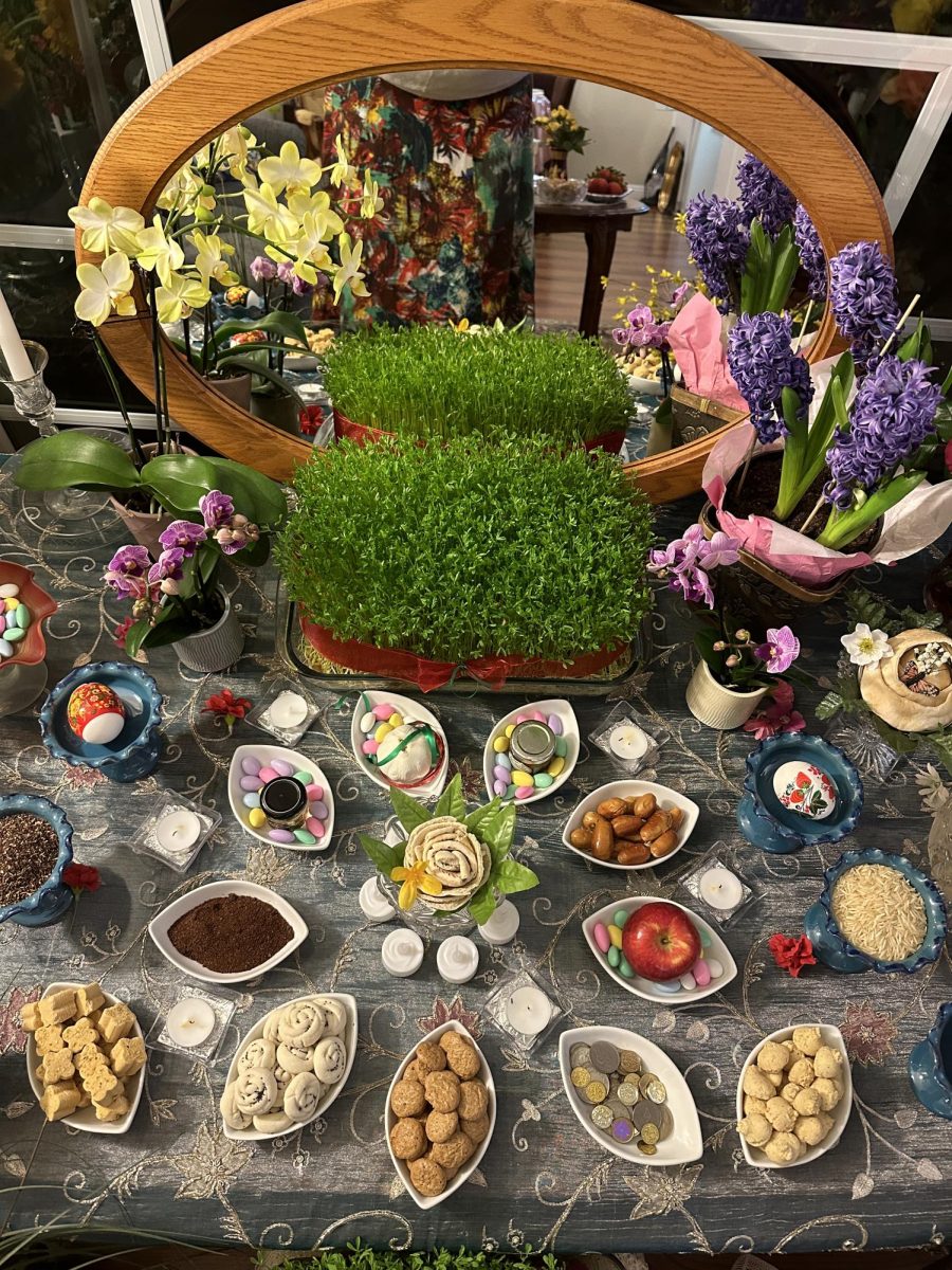 Photo of the Traditional Persian New year  table spread also known as the Sofreh Haft Seen 