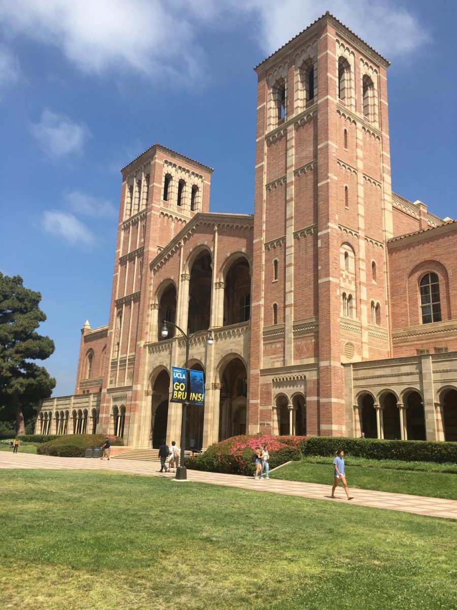 Photo of the Royce hall on the UCLA campus. A lot of the campus reopened on May 11 after being closed for two weeks, including Royce Quad.