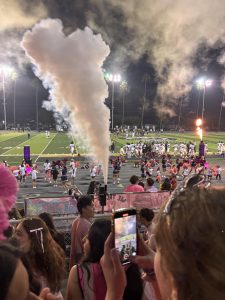 Photo from the student section at the pink-out game on 10/4/24.