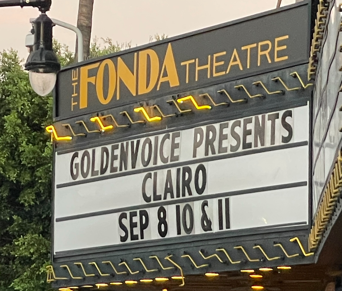 Photo of Clairo billboard.