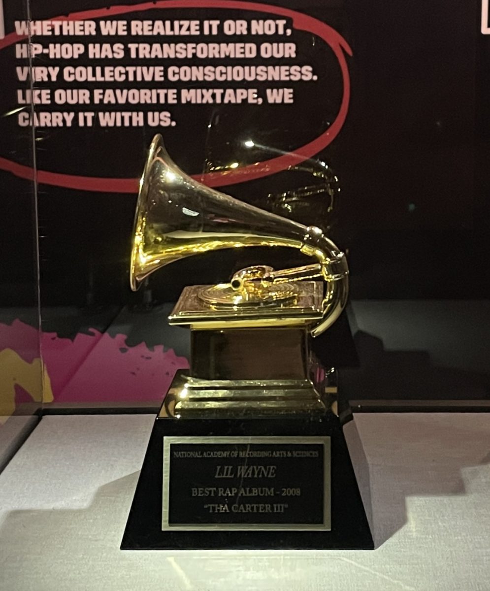 Photo of a Grammy at the Grammy Museum