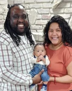 Photo of the late Mrs. Olmedo, her husband, and son (Photo courtesy of Dr. Danks)