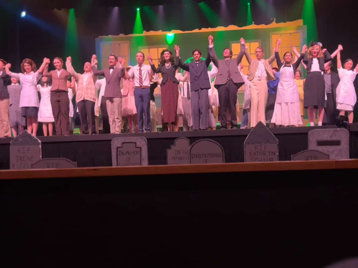 Photo of the fall play's curtain call.