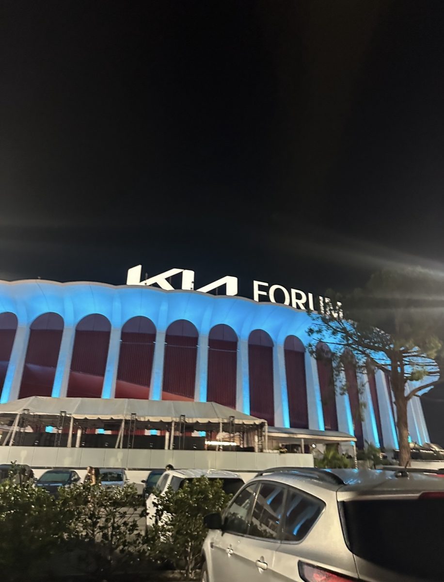 Photo of the Kia Forum venue in Inglewood at Lorde’s “Ultrasound” Tour