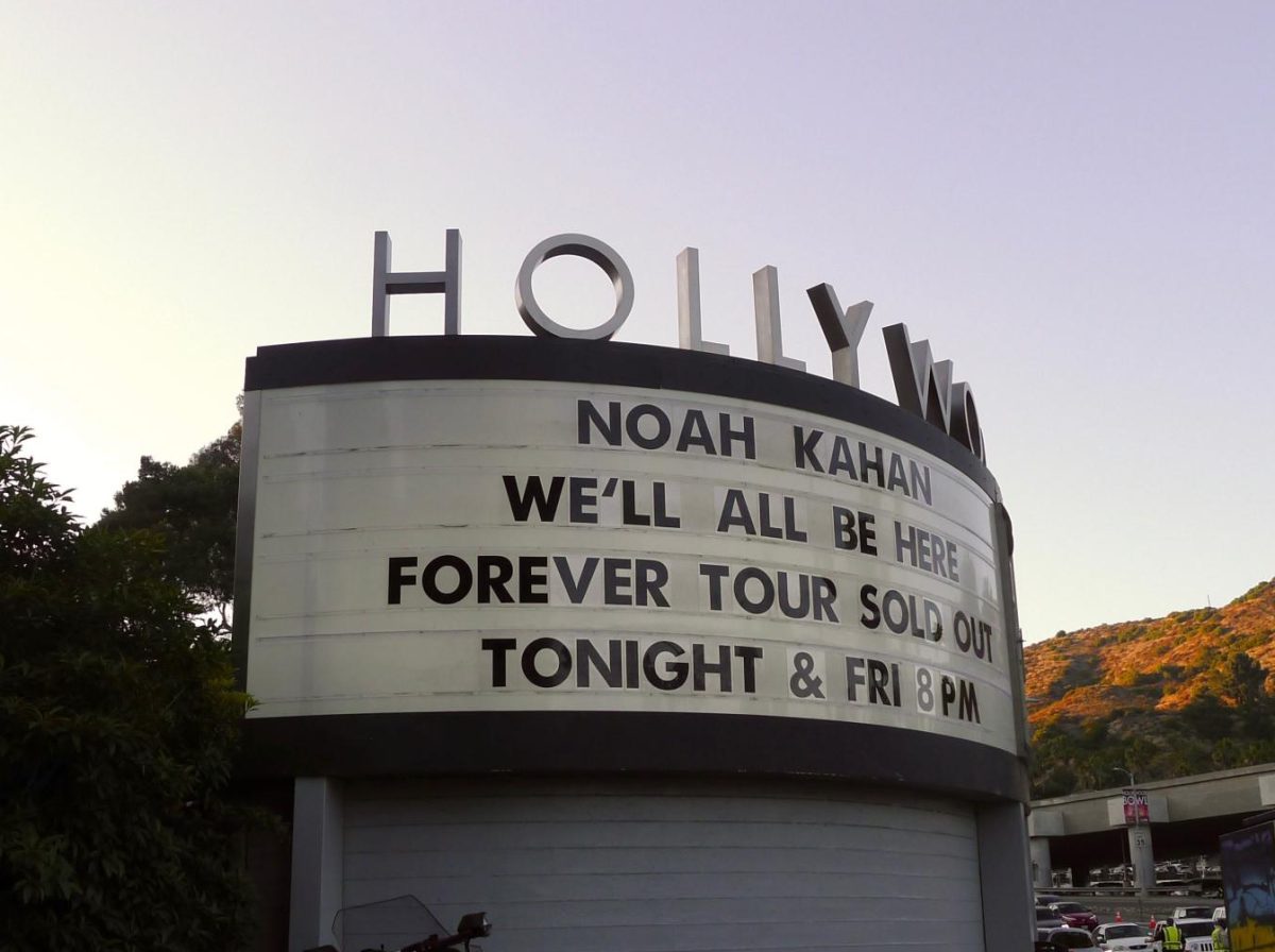 Billboard at Noah Kahan's "We'll All Be Here Forever" tour at the Hollywood Bowl.
