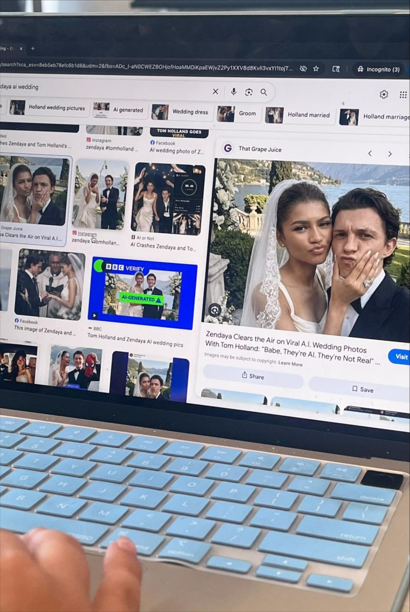 AI images of Tom Holland and Zendaya.