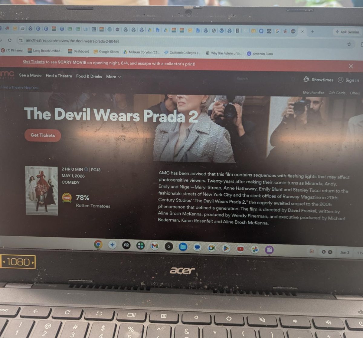 Photo of "The Devil Wears Prada 2" on the AMC website