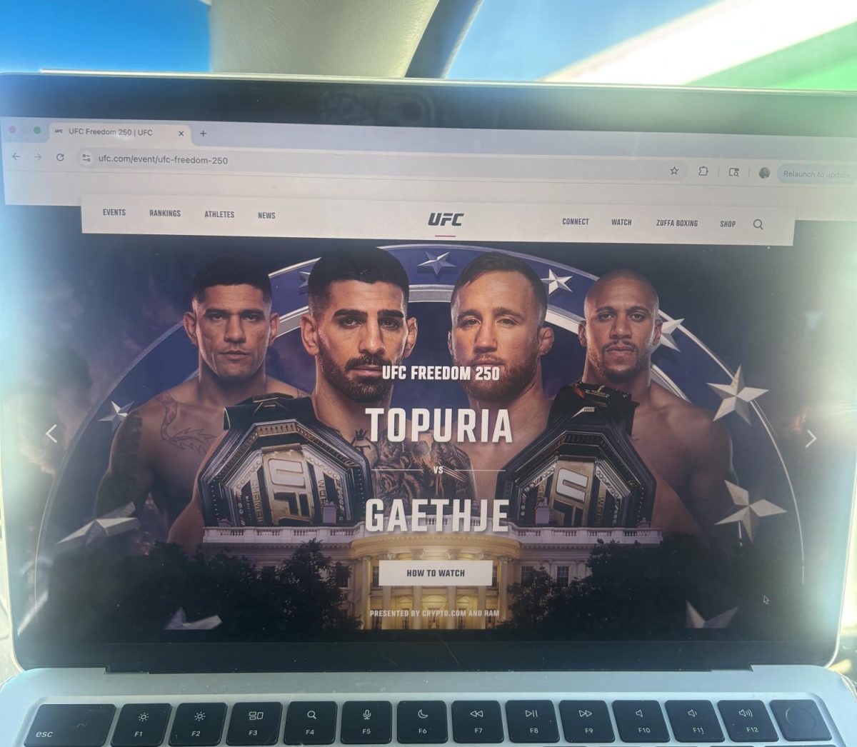 Photo of UFC's website